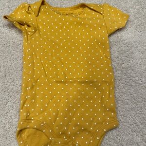 Carter gold polka dot onesie